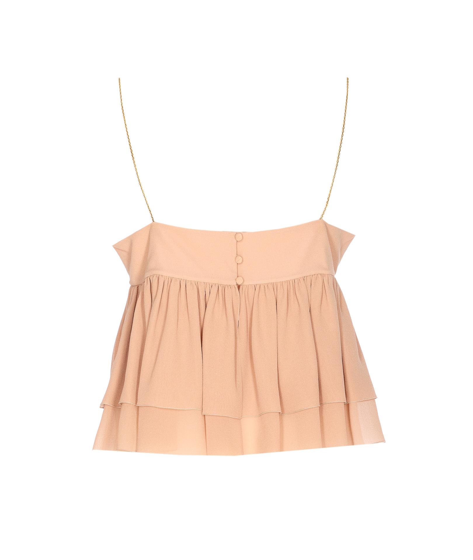 chloè top pink silk - women