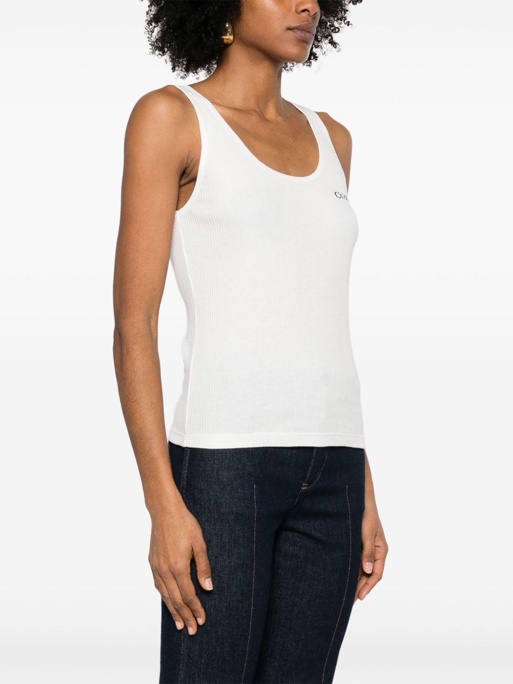 chloè top white outer shell: cotton - women