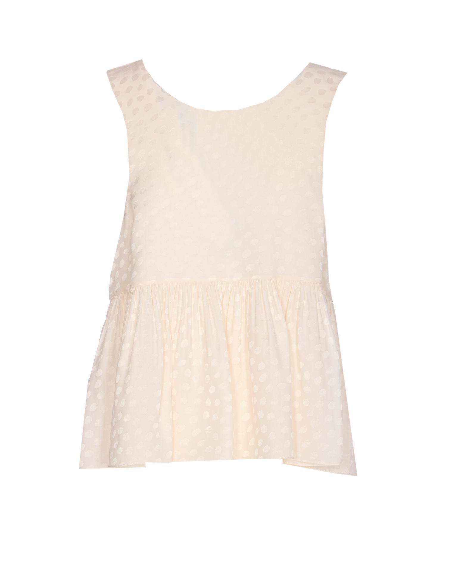 chloè top white silk - women