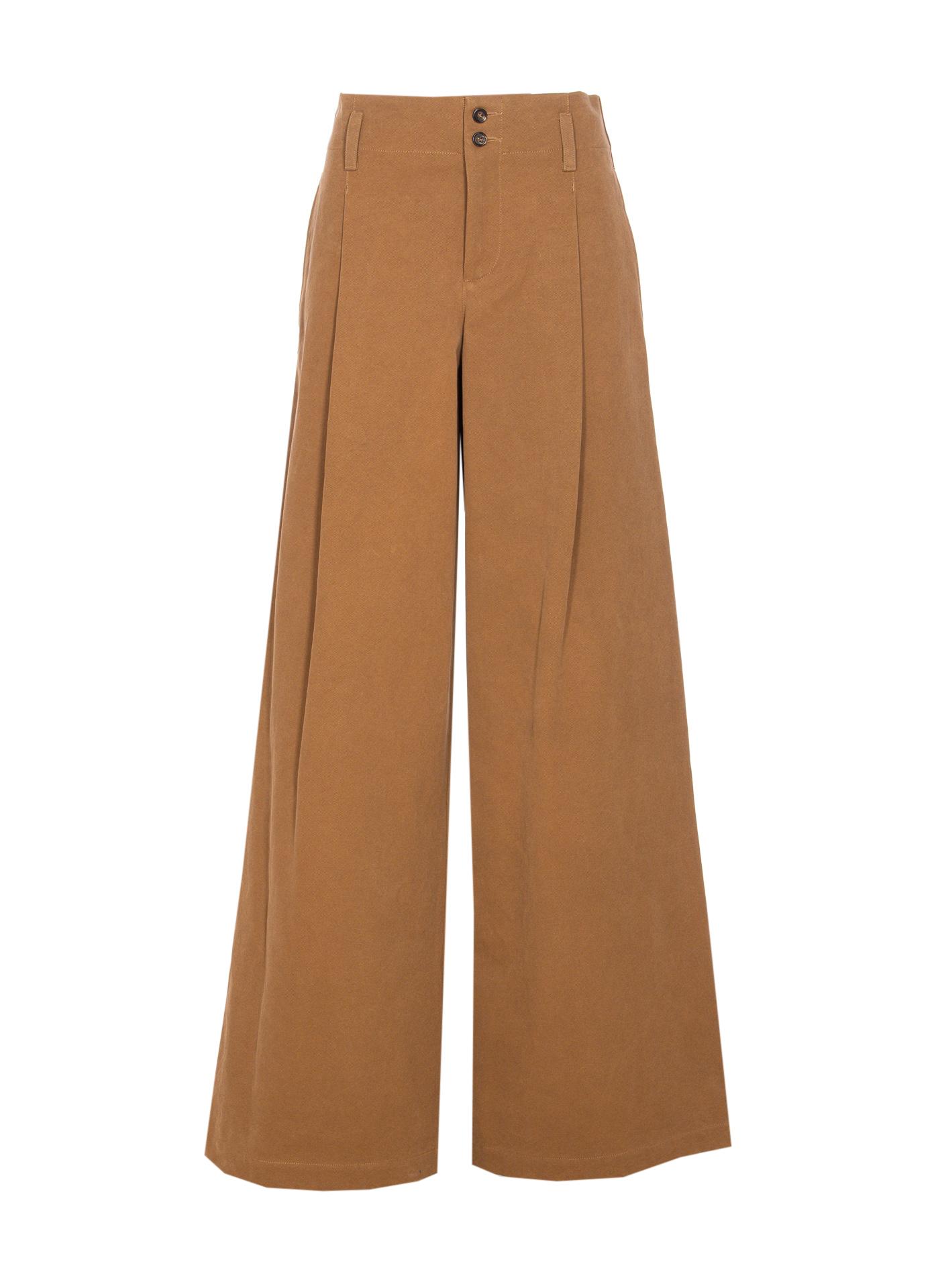 chloè trousers brown cotton - women
