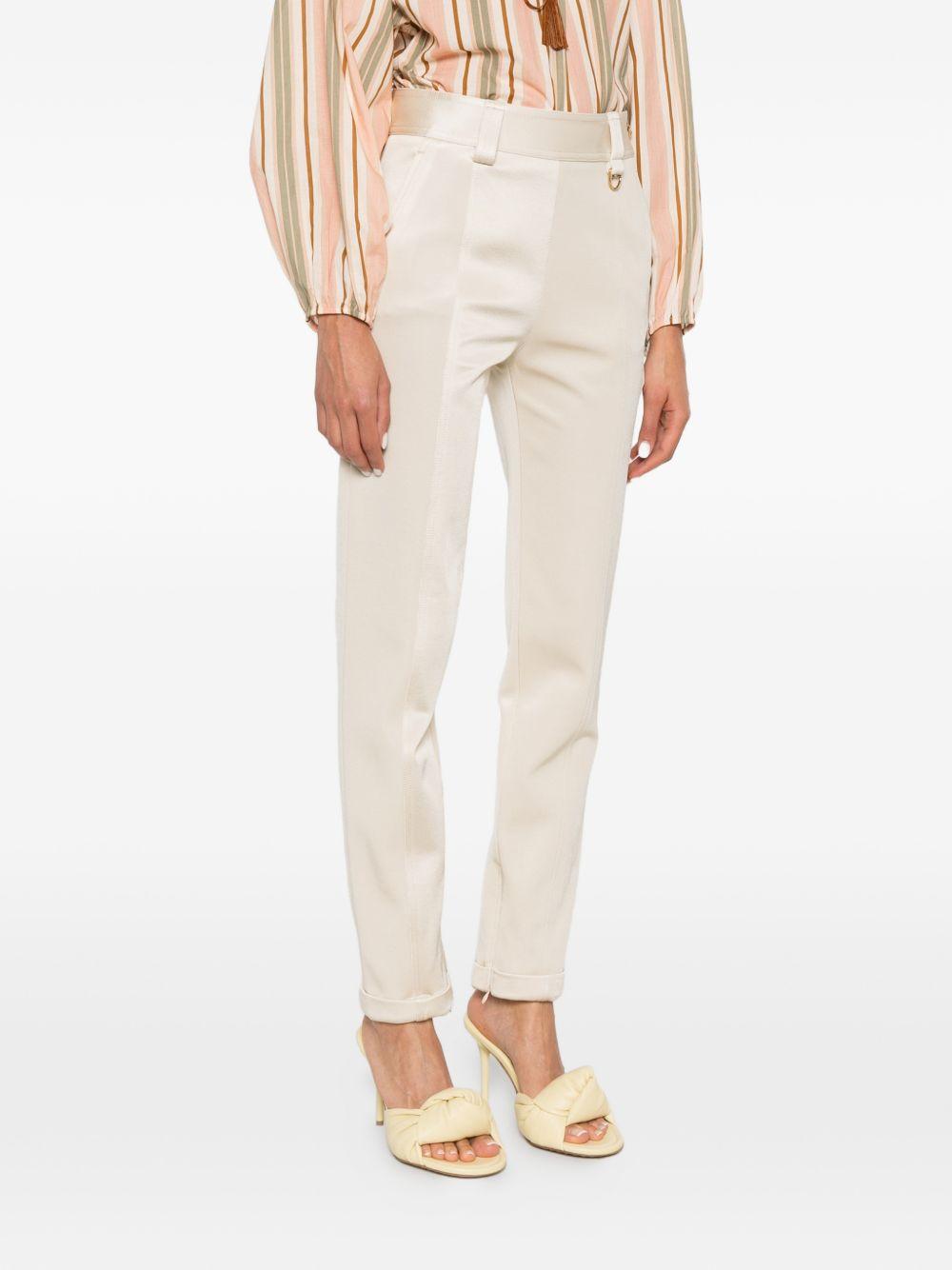 chloè trousers crema - women