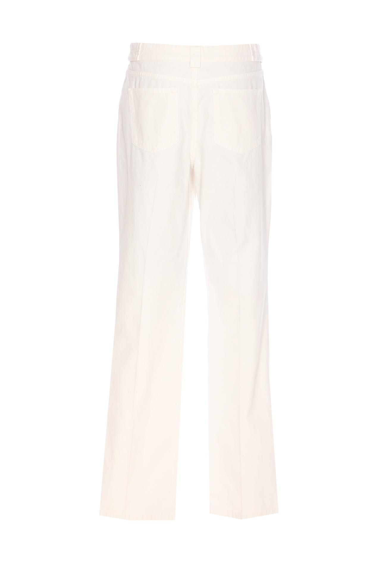chloè trousers white cotton - women