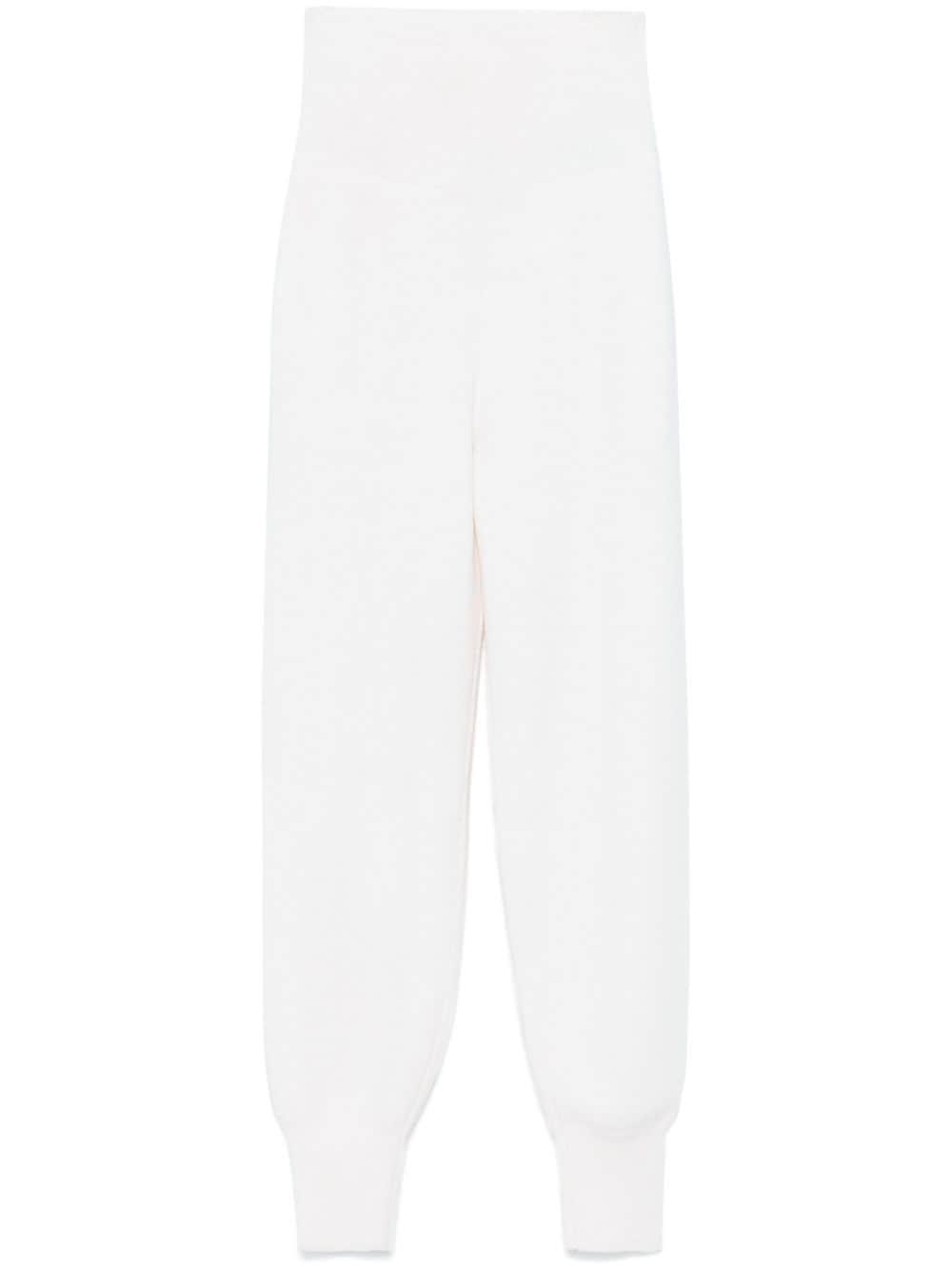 chloè trousers white wool - women