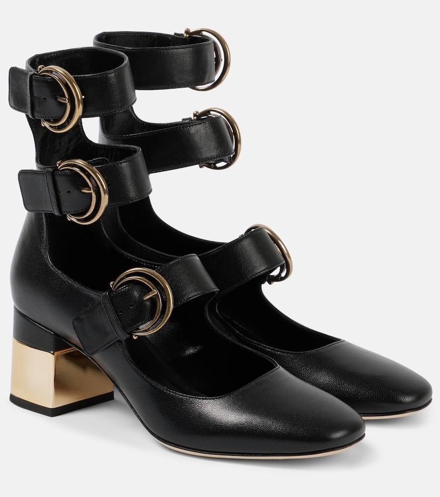 chloé alizè leather pumps