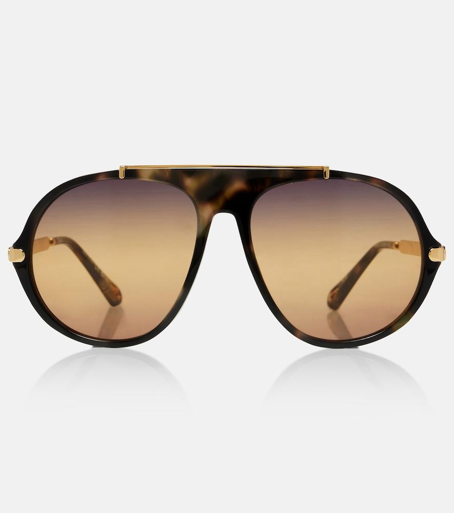 chloé aly combi aviator sunglasses