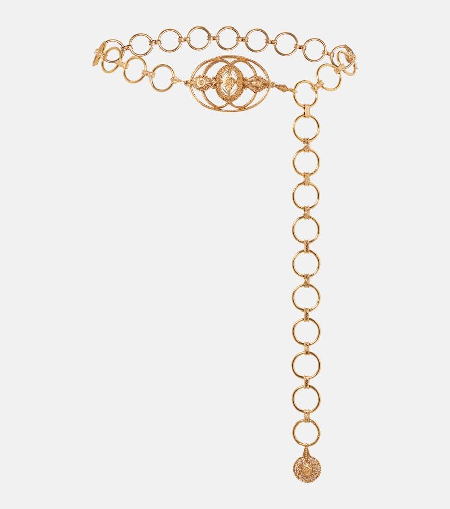chloé amulet logo belt