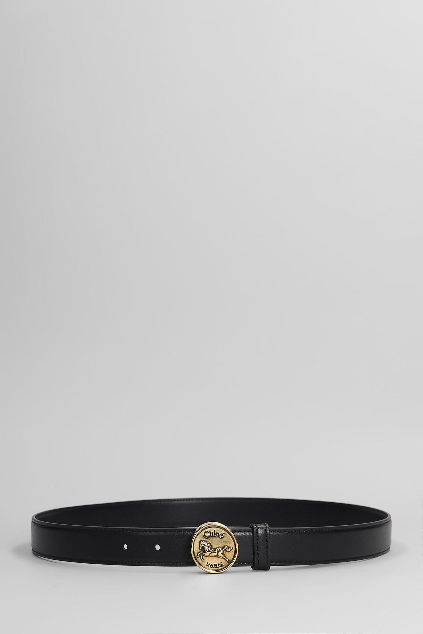 chloé belts in black leather
