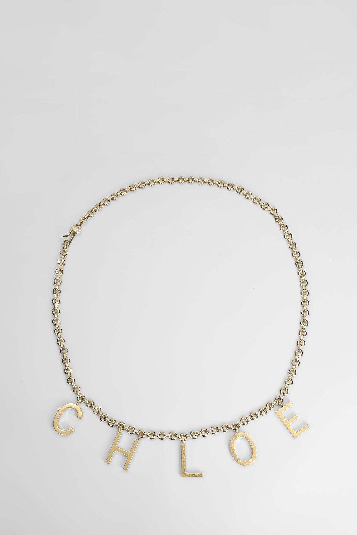 chloé belts in gold brass