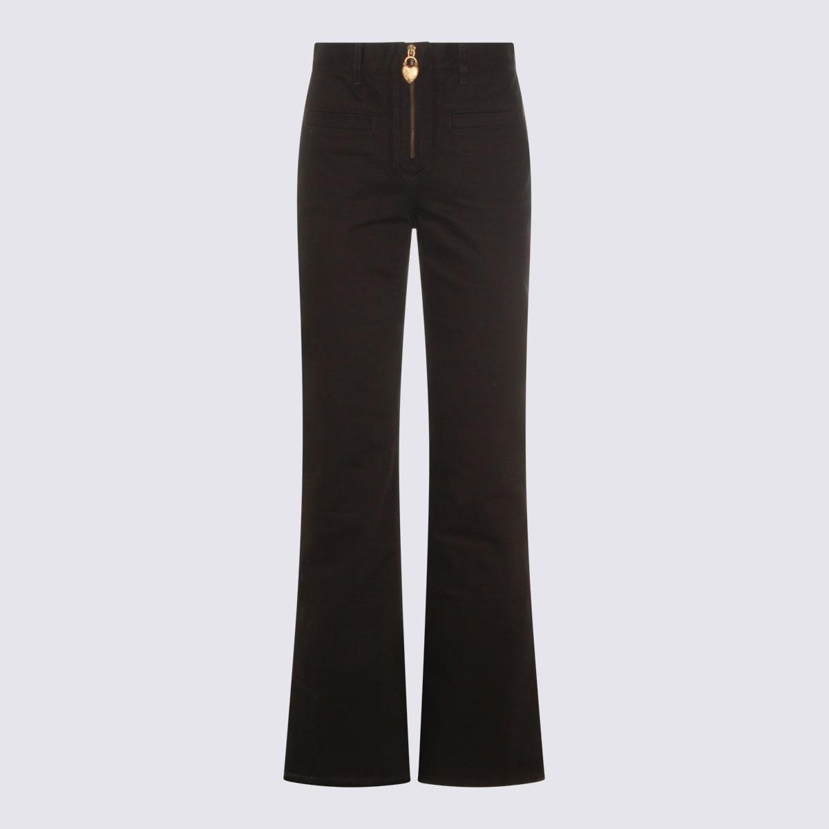 chloé black cotton jeans