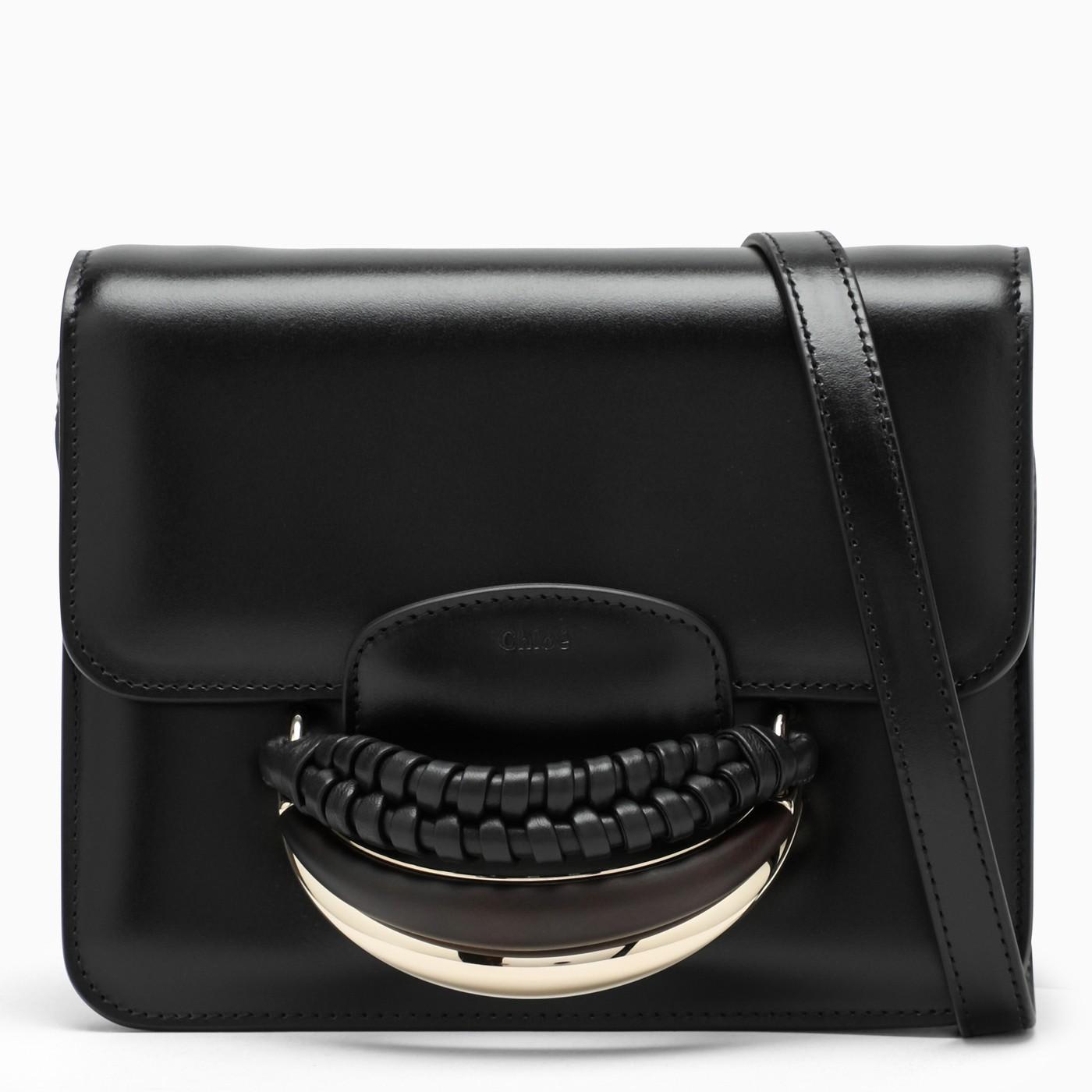 chloé black kattie cross-body bag