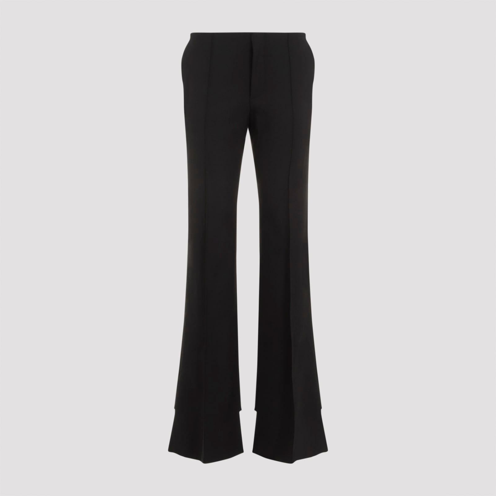 chloé black stretch wool pant