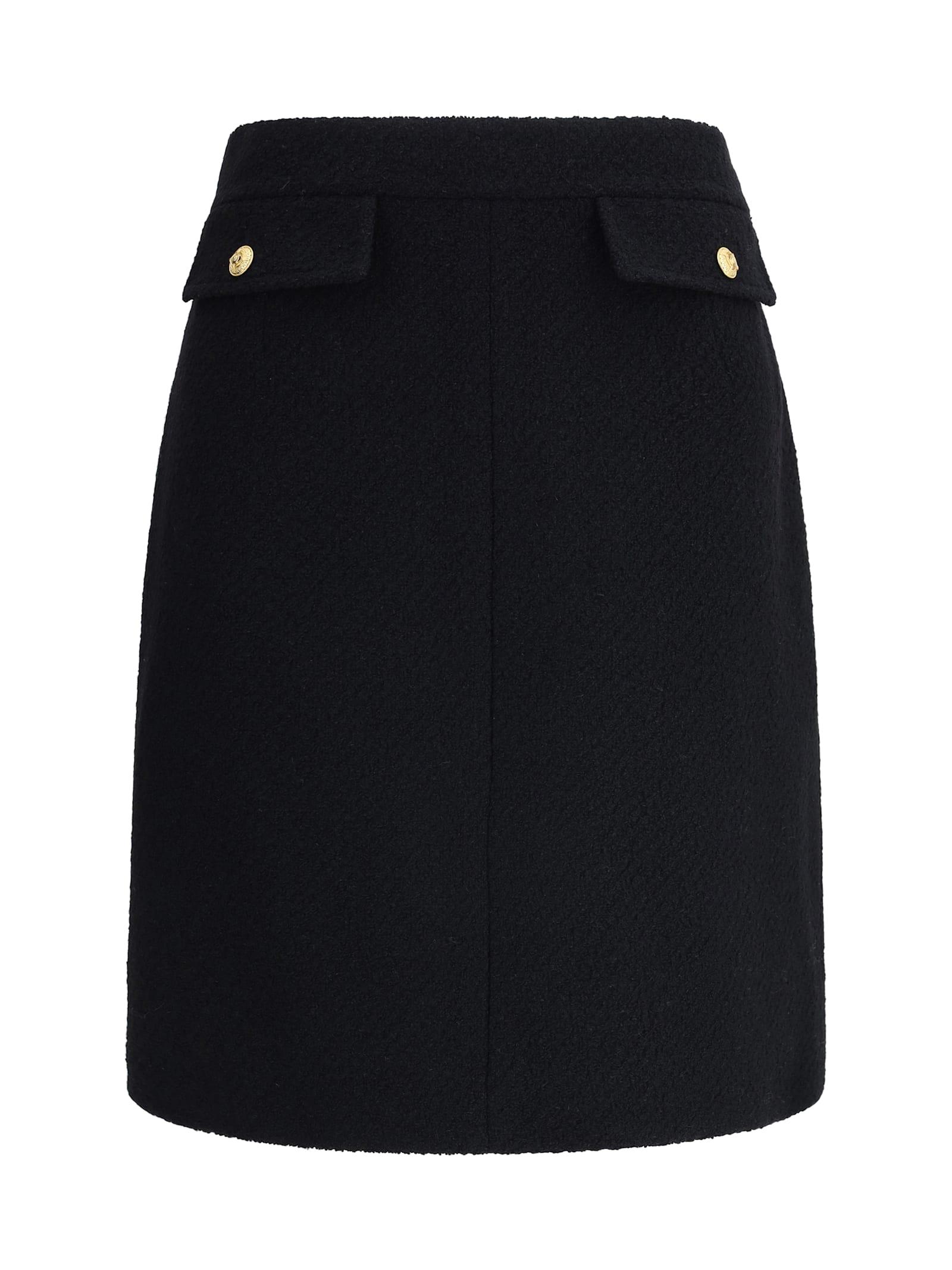 chloé bouclé wool midi skirt