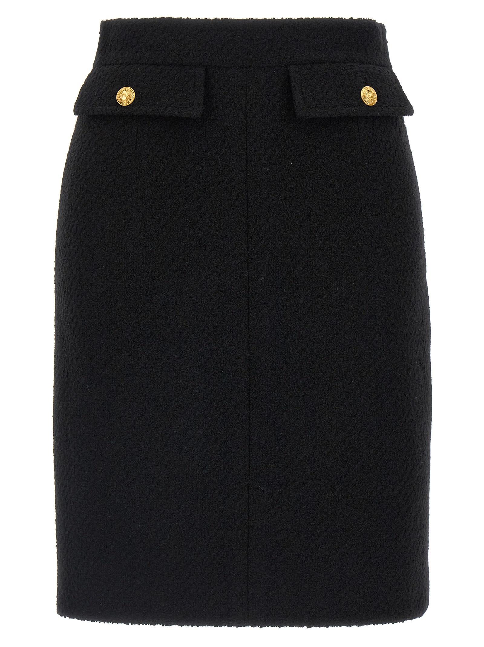 chloé bouclé wool skirt