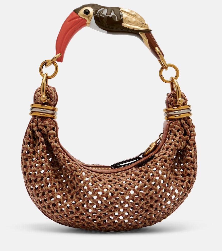 chloé bracelet small woven leather shoulder bag