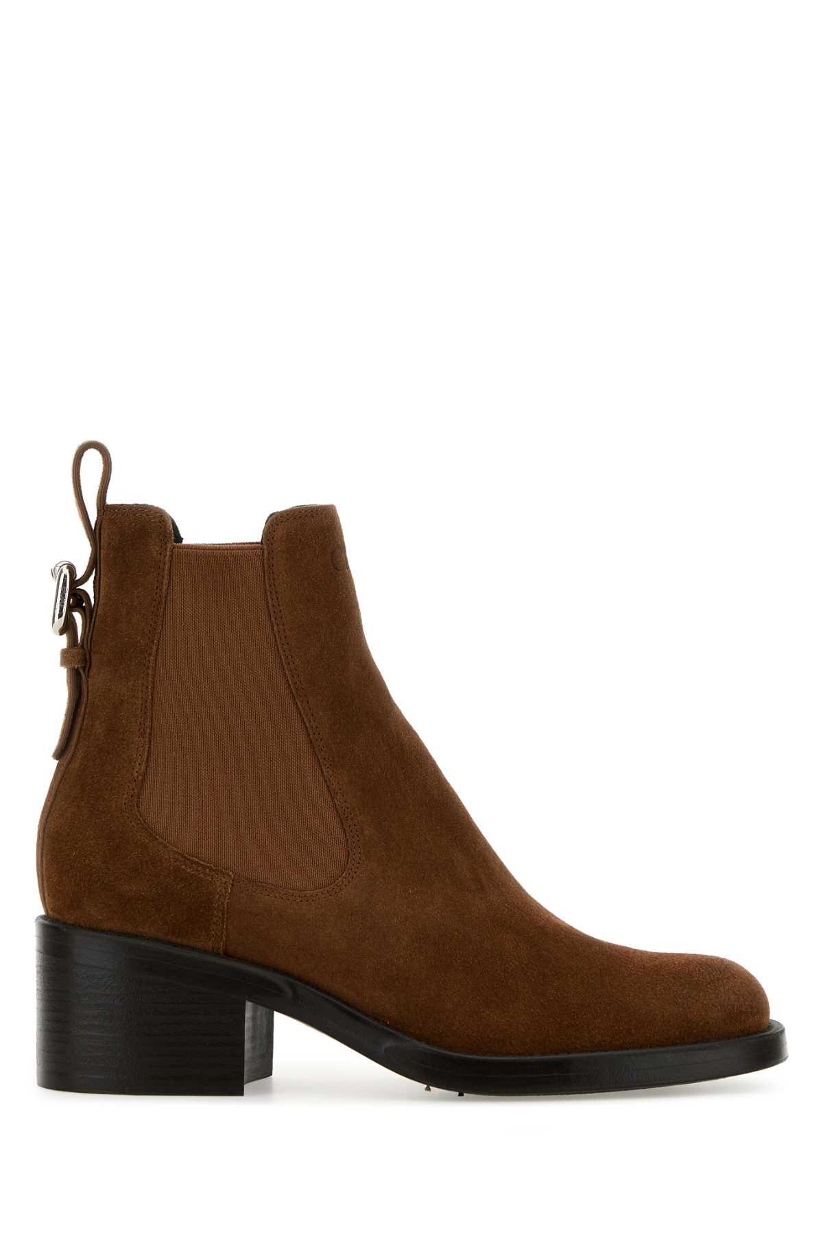 chloé caramel suede dakota ankle boots