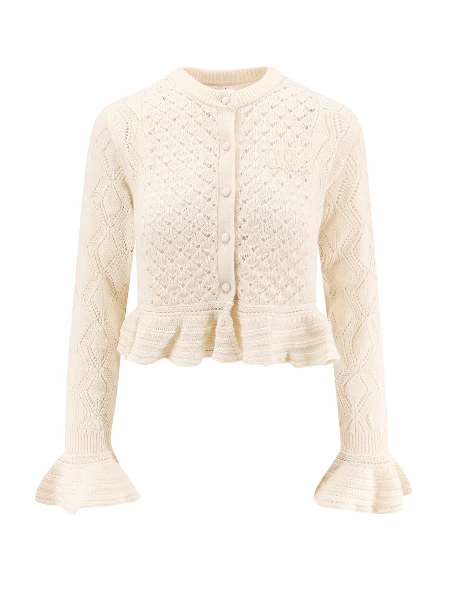 chloé cardigan with rouches