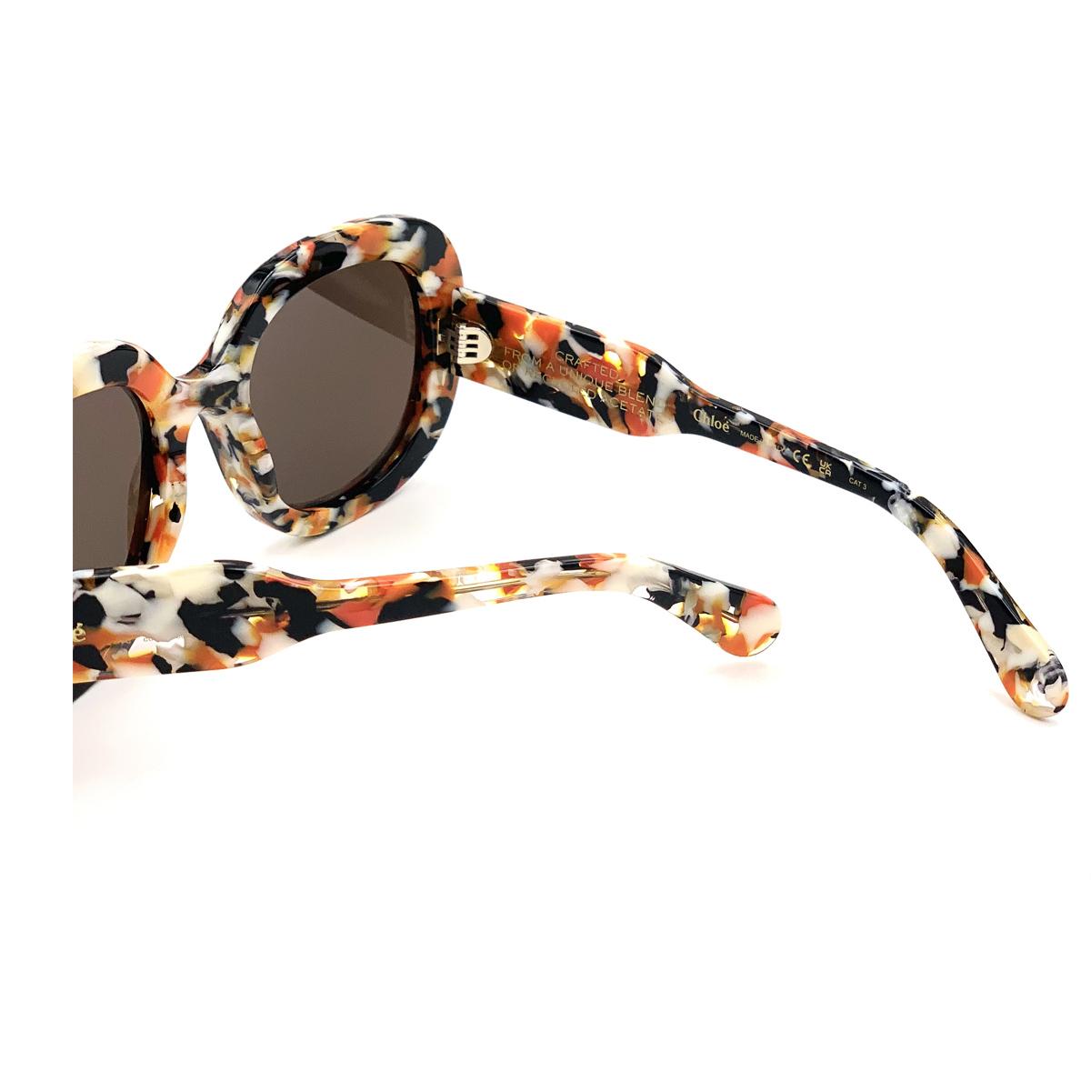 chloé ch0153s arancione celluloid occhiali sole - women