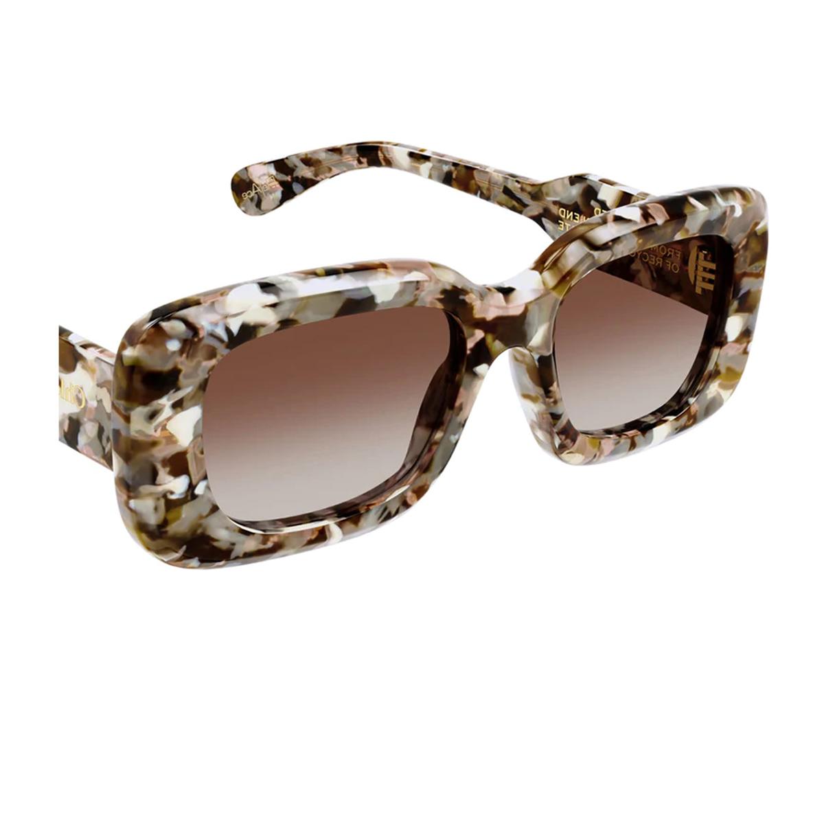 chloé ch0188s 004 beige recycled acetate occhiali sole - women