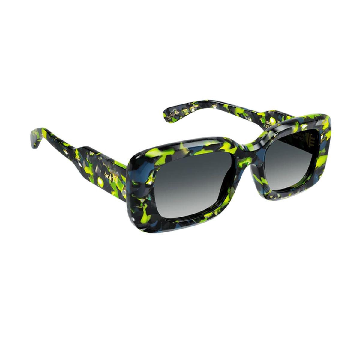 chloé ch0188s 005 verde recycled acetate occhiali sole - women