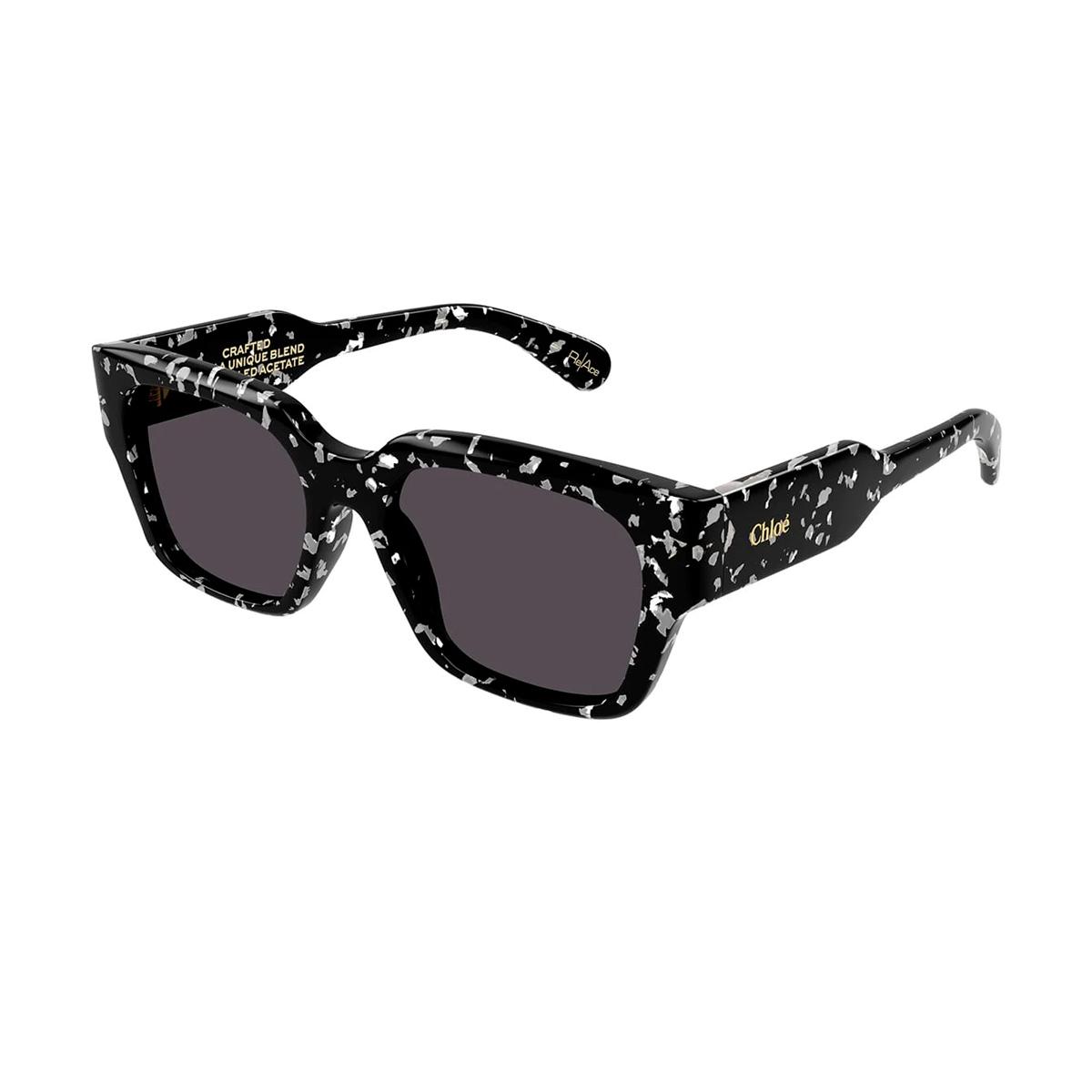 chloé ch0190s linea gayia 003 nero recycled acetate occhiali sole - women