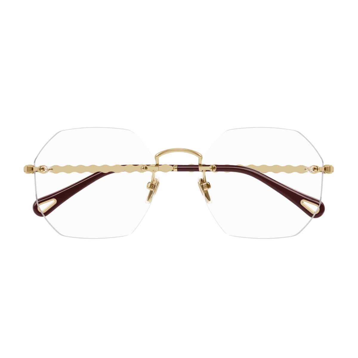 chloé ch0270o linea chloé 001 gold glasses