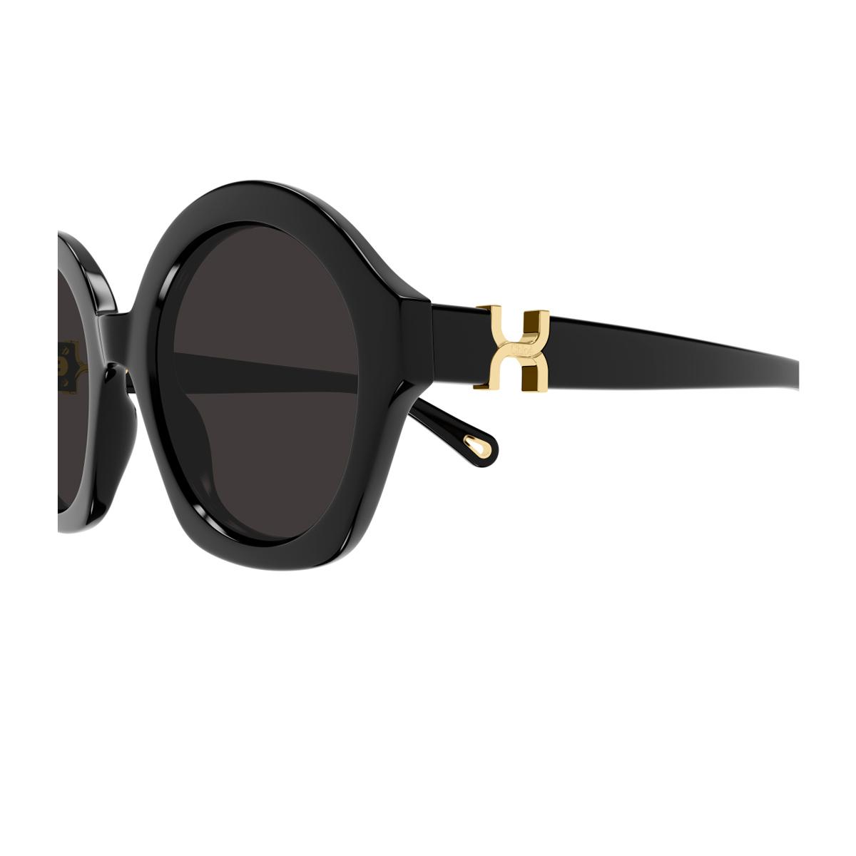 chloé ch0302s marcie- linea 001 black grey nero recycled acetate occhiali da sole - women