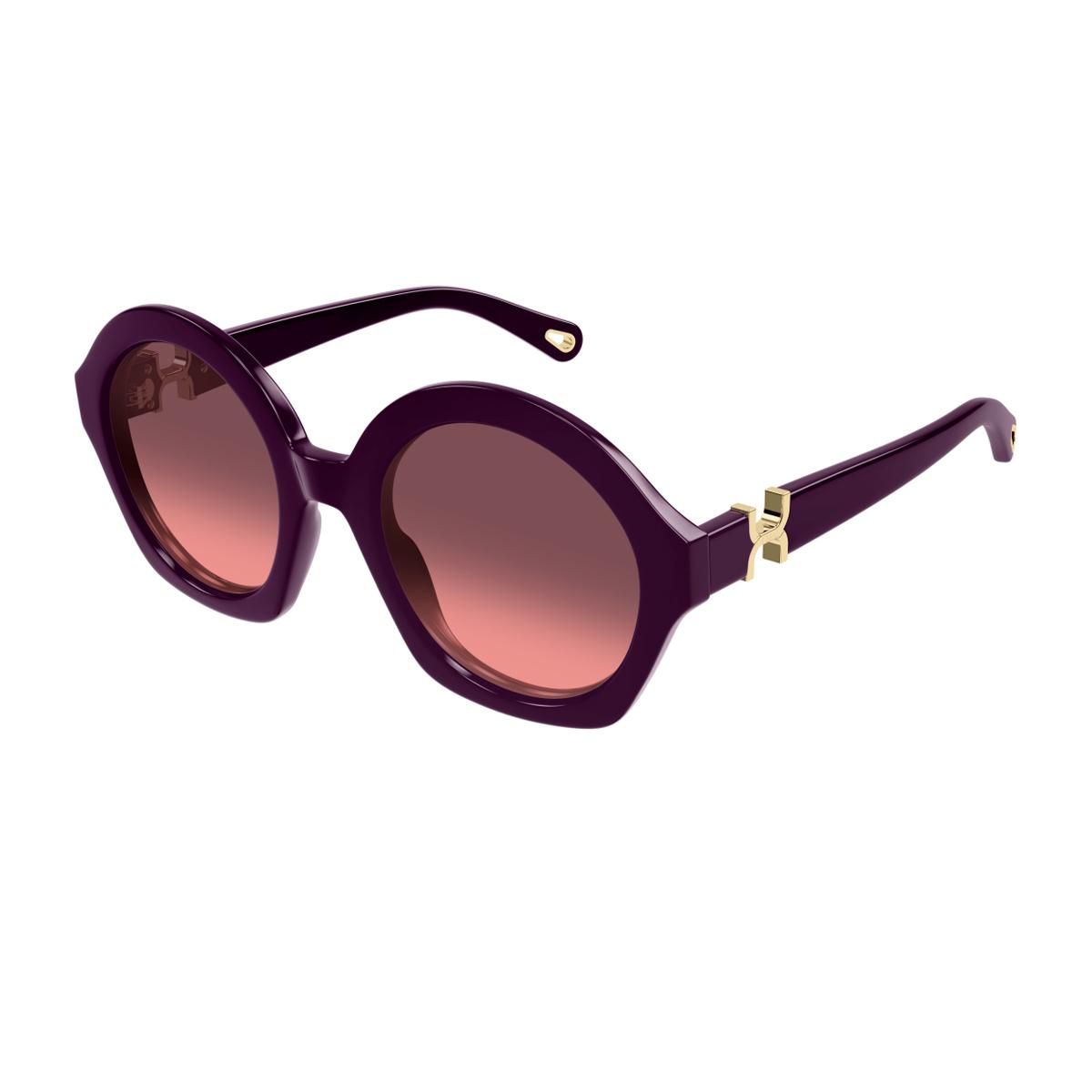 chloé ch0302s marcie- linea 005 burgundy red bordeaux recycled acetate occhiali da sole - women