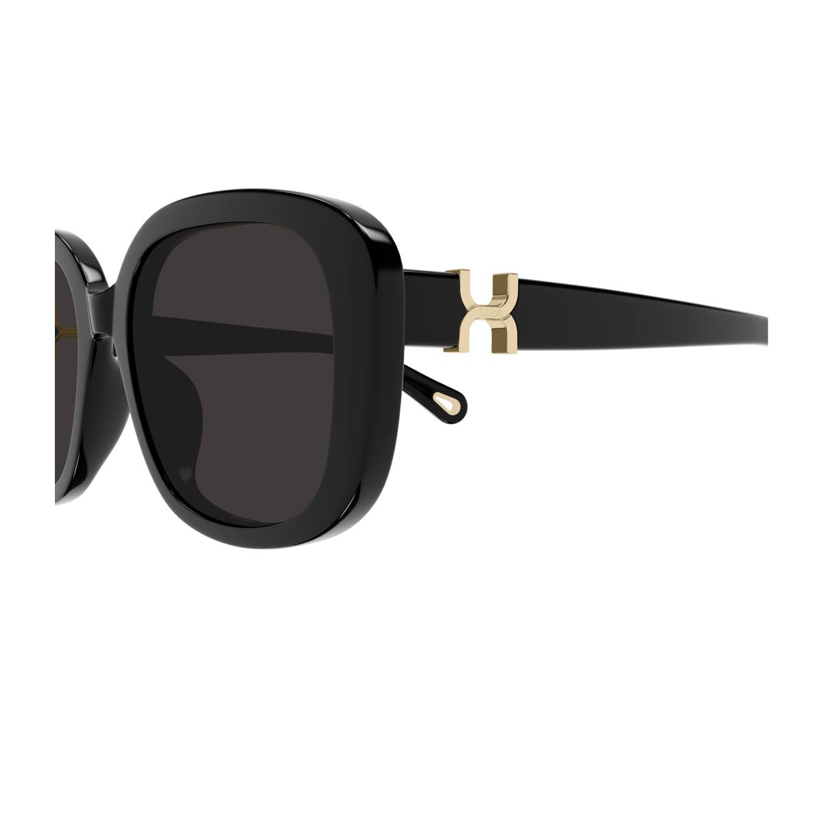 chloé ch0303sk marcie-linea 001 black grey nero recycled acetate occhiali da sole - women