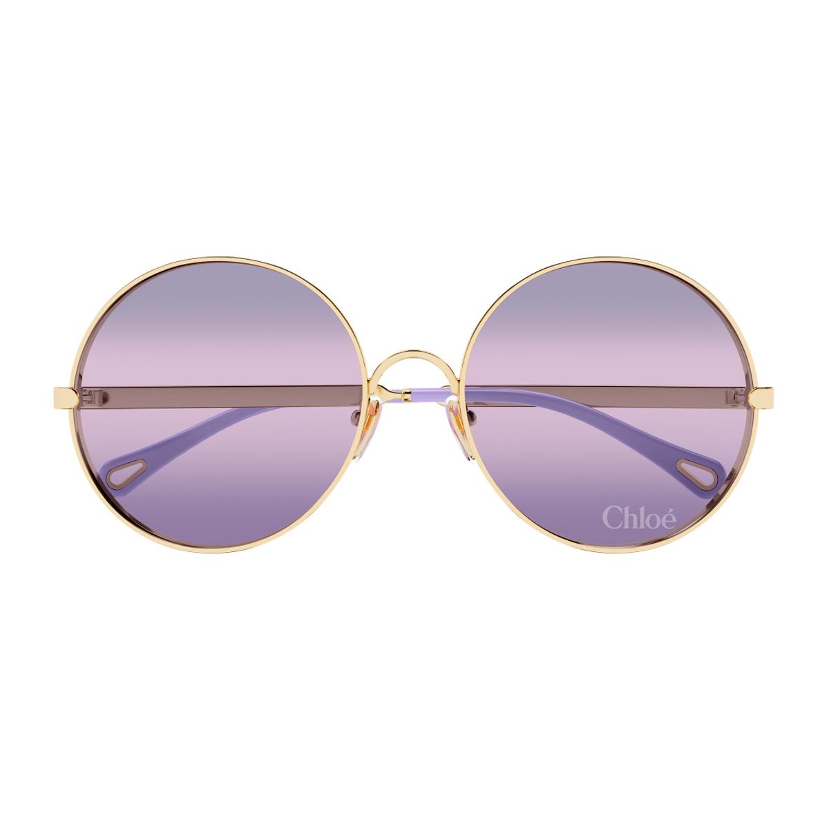 chloé ch0321s aly - linea 002 gold violet oro metal occhiali da sole - women