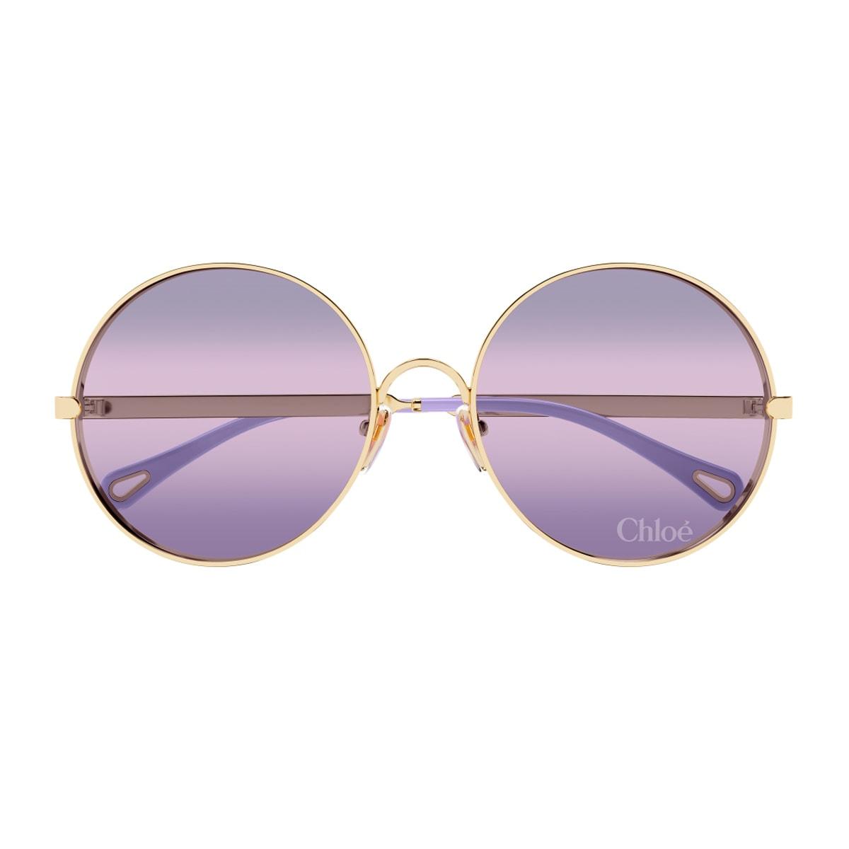 chloé ch0321s aly linea chloé 002 gold violet sunglasses