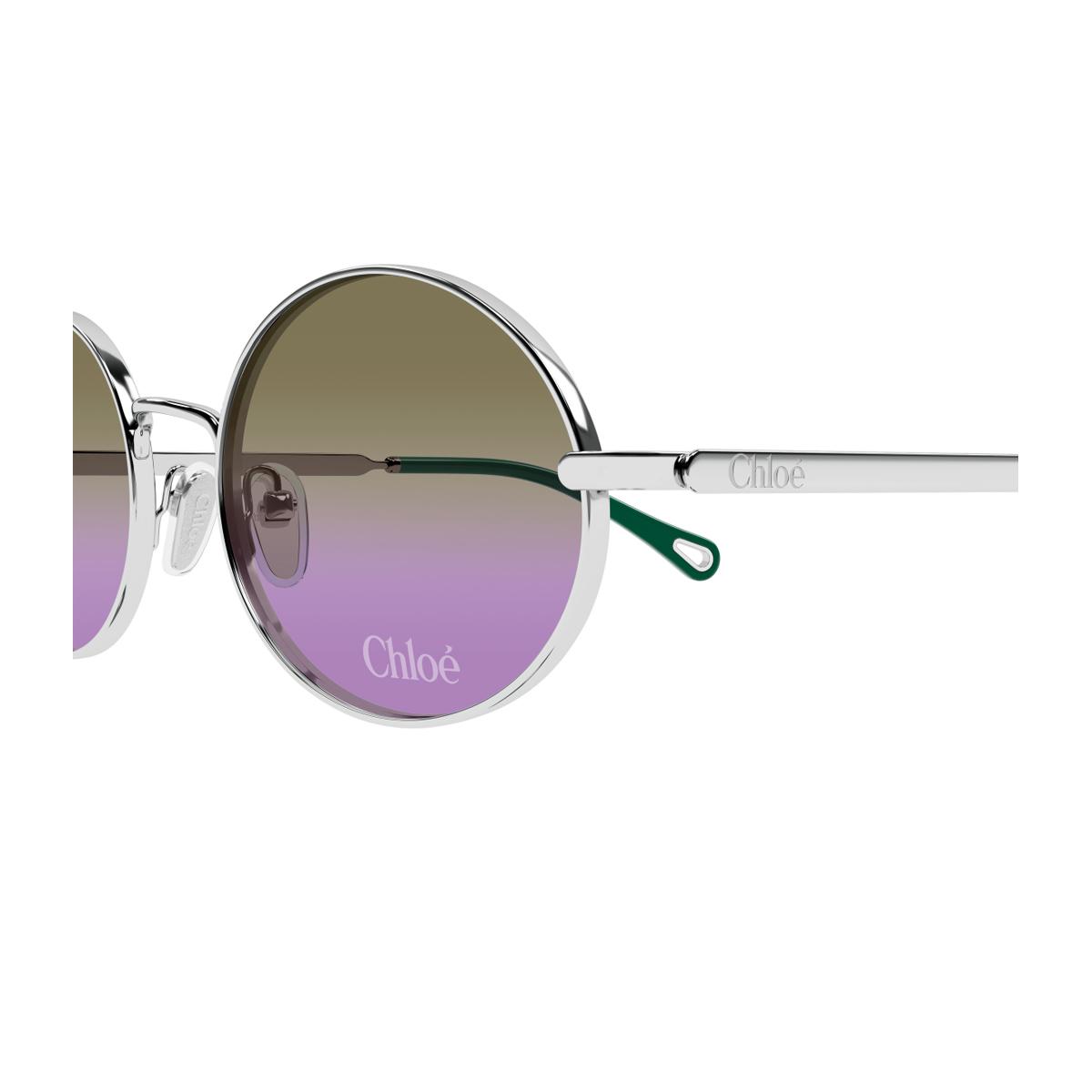 chloé ch0326s aly - linea 002 silver green argento metal occhiali da sole - women