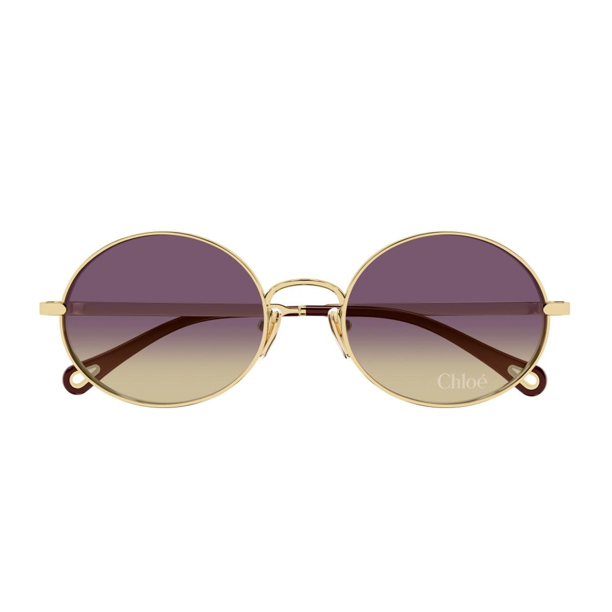 chloé ch0326s aly linea chloé 001 gold violet sunglasses