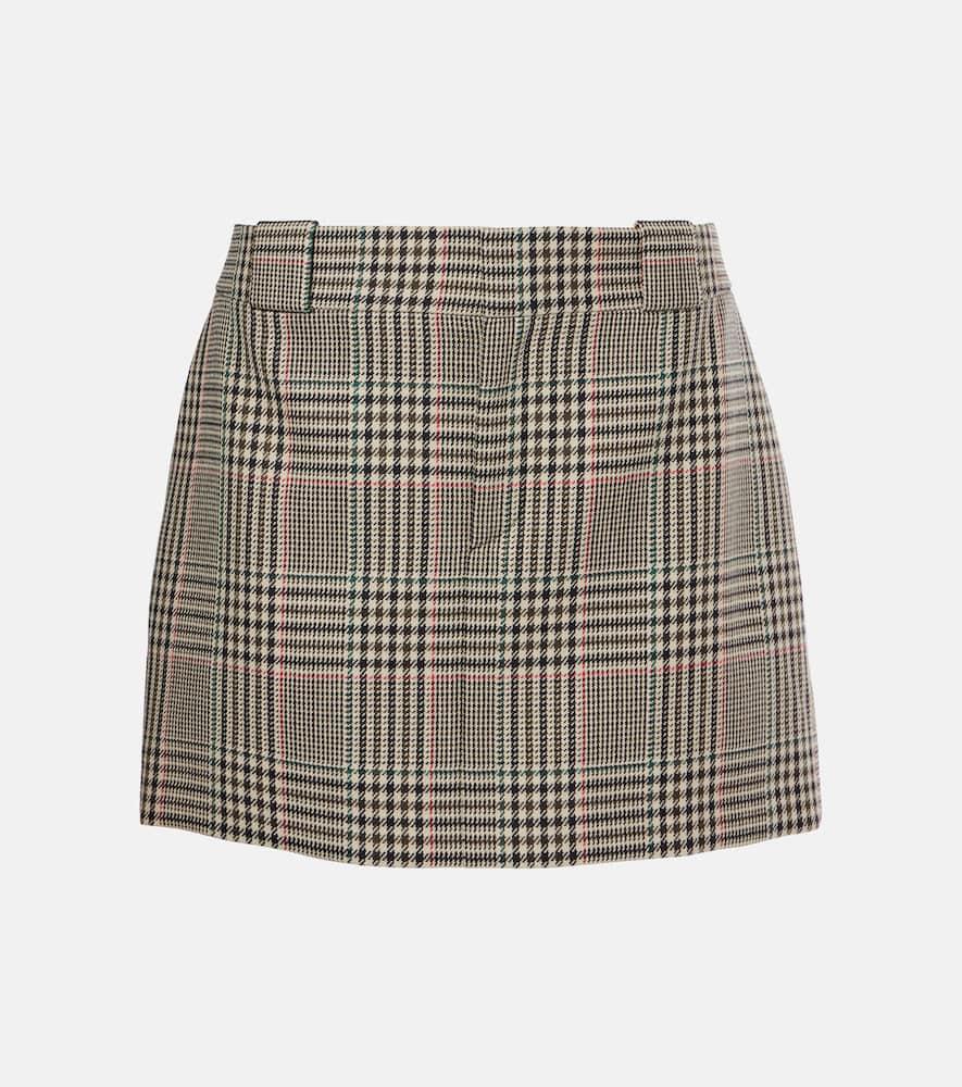 chloé checked wool miniskirt