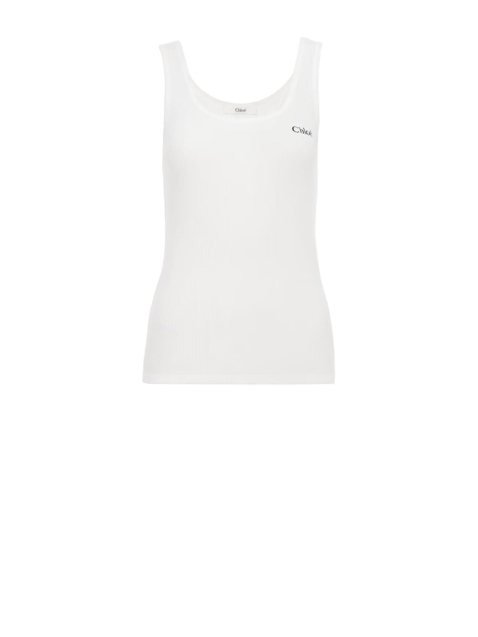 chloé chloè top white