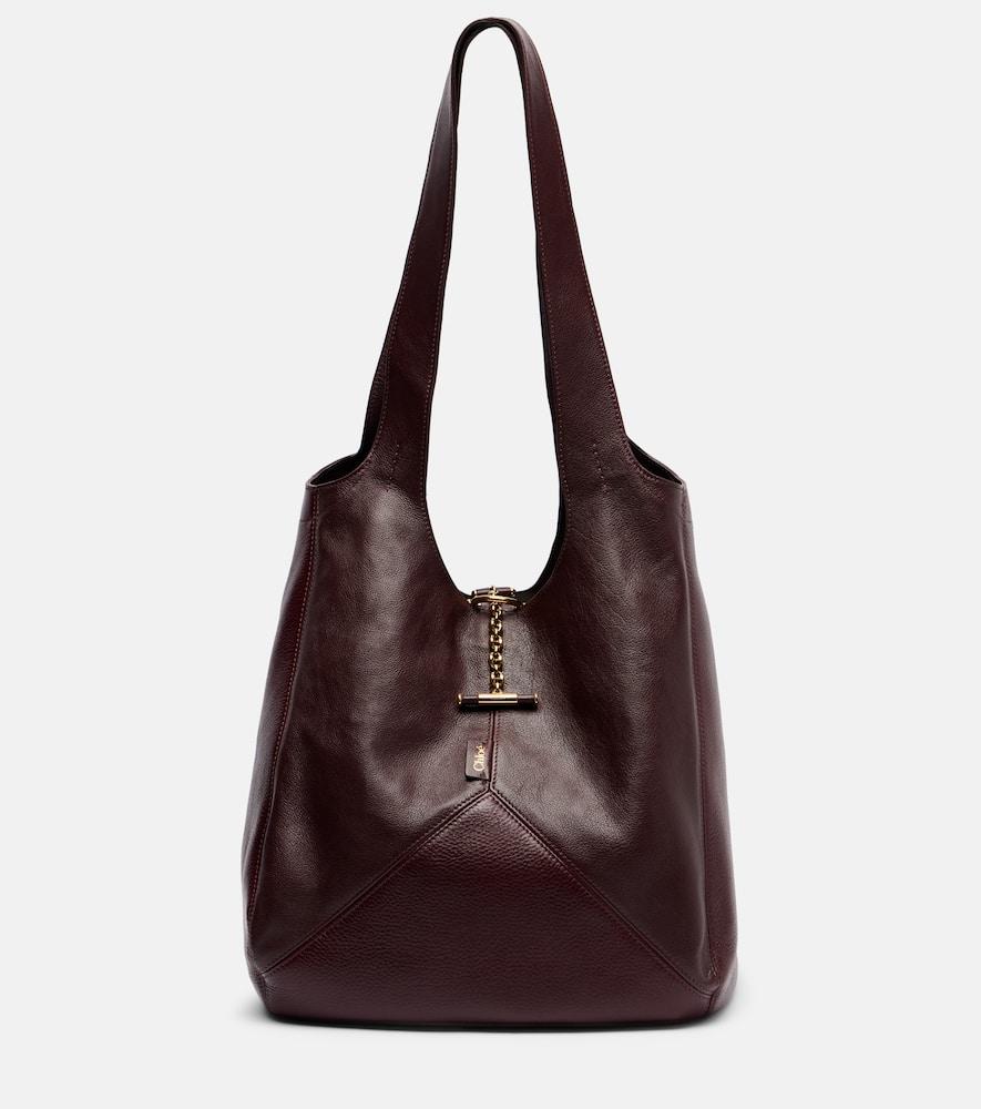chloé chloé balloon medium leather shoulder bag