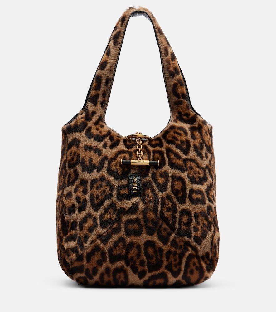 chloé chloé balloon small calf hair shoulder bag