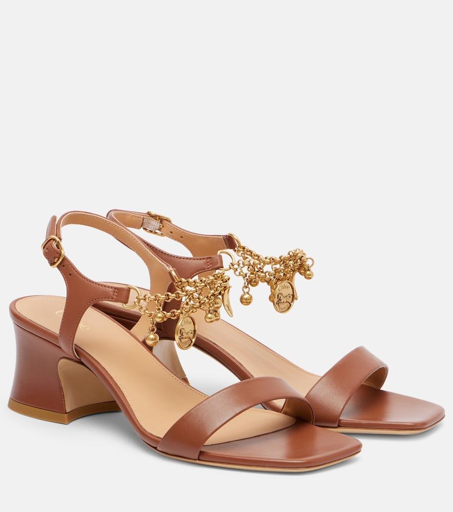 chloé chloé charms 55 leather sandals
