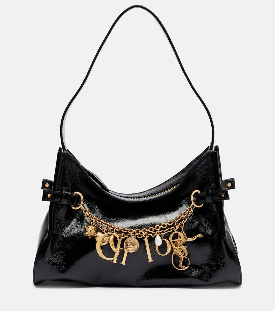 chloé chloé charms leather shoulder bag