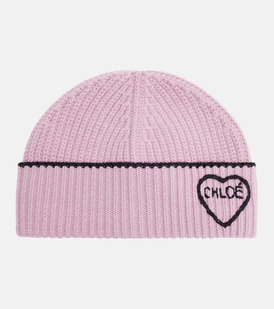 chloé chloé encaur wool and cashmere beanie