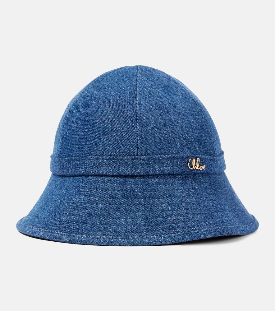 chloé chloé iconic denim bucket hat