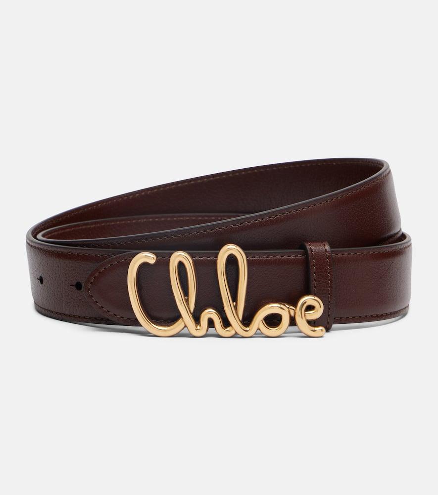 chloé chloé iconic embellished leather belt