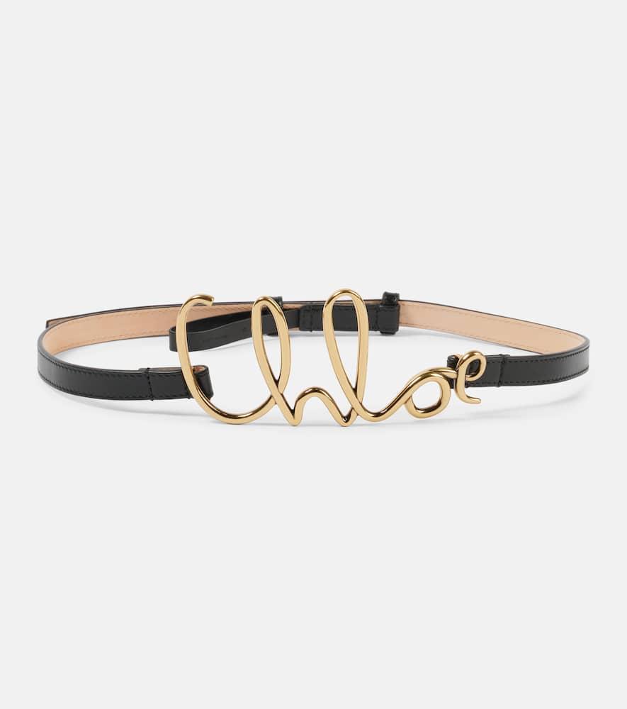 chloé chloé iconic slim leather belt