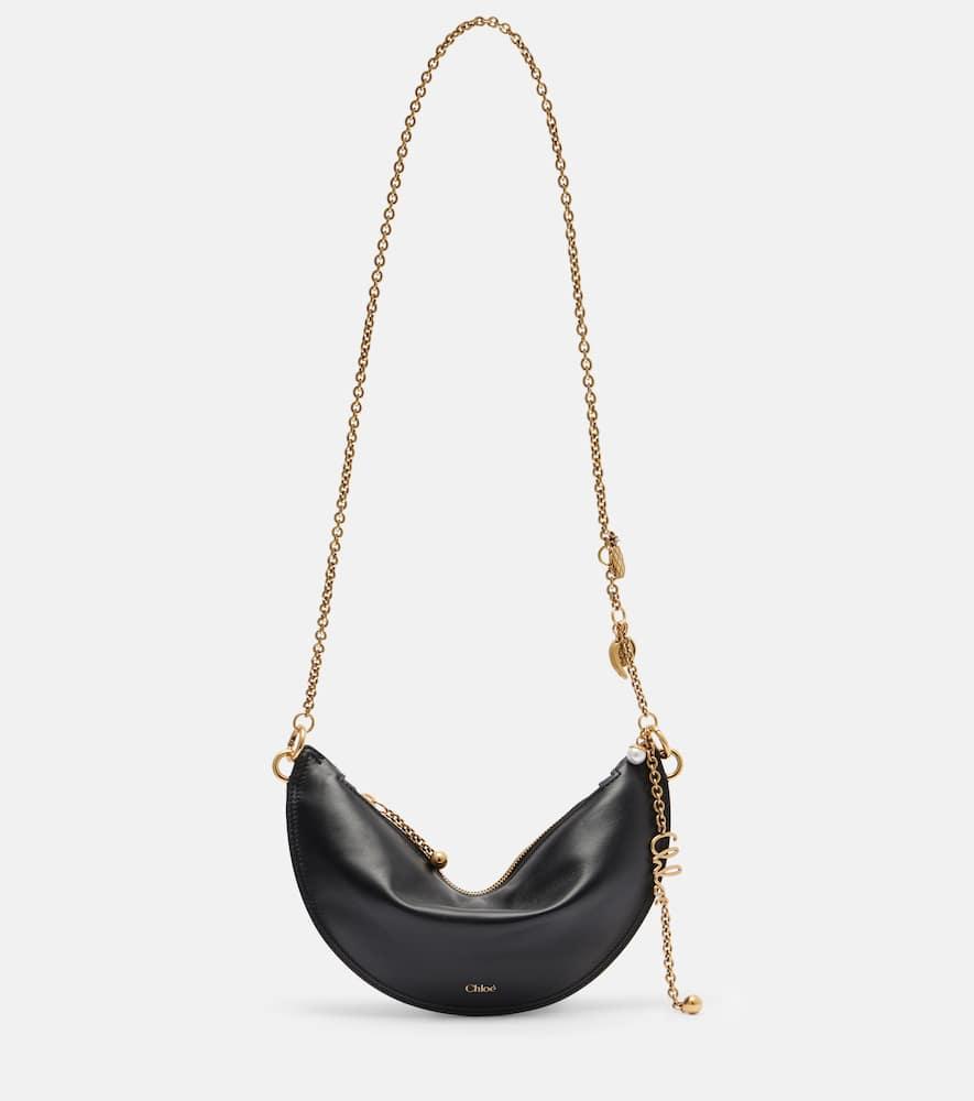 chloé chloé icons medium leather shoulder bag