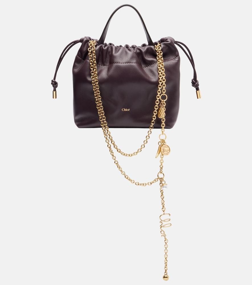 chloé chloé icons mini leather shoulder bag