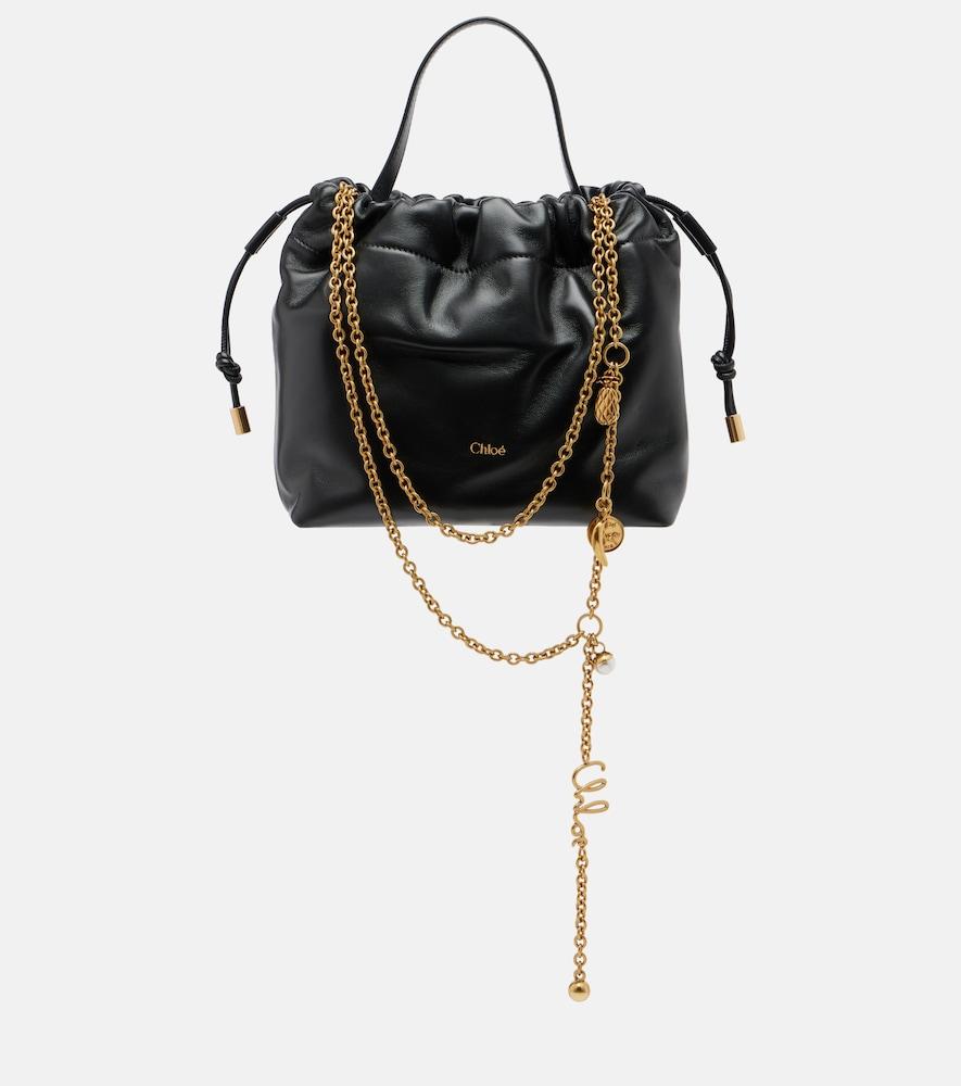 chloé chloé icons small leather bucket bag