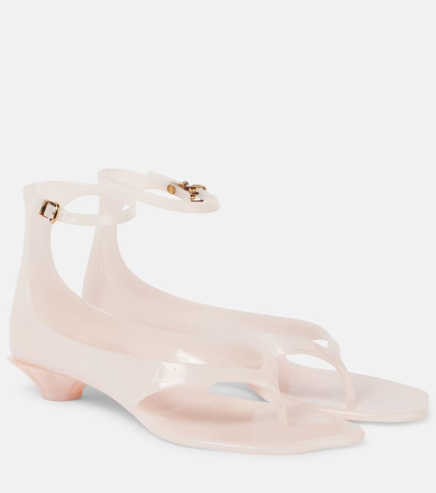 chloé chloé jelly thong sandals
