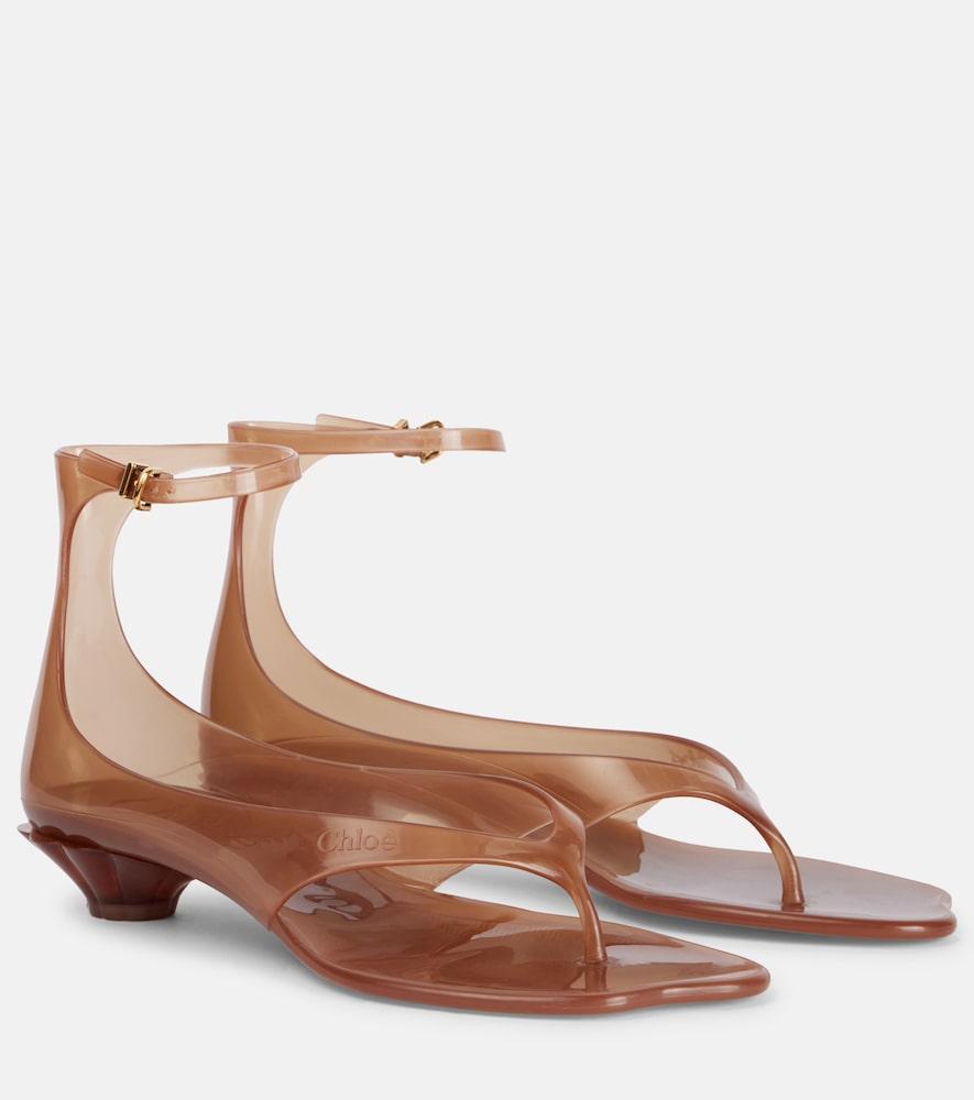 chloé chloé jelly thong sandals