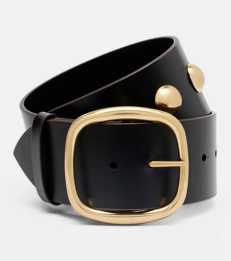 chloé chloé midnight studded leather belt