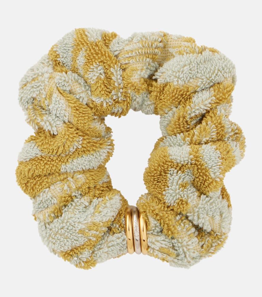 chloé chloé plage floral cotton terry scrunchie