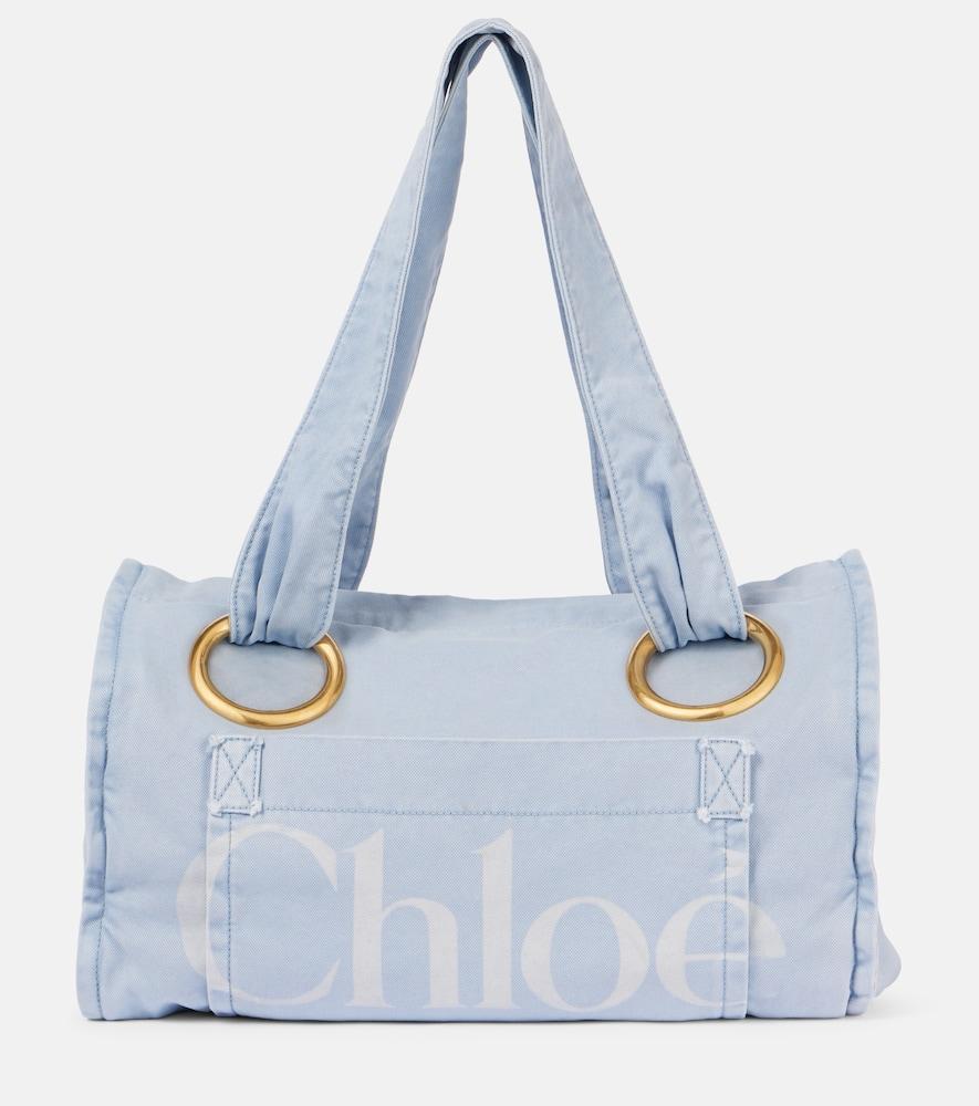 chloé chloé plage logo tote bag